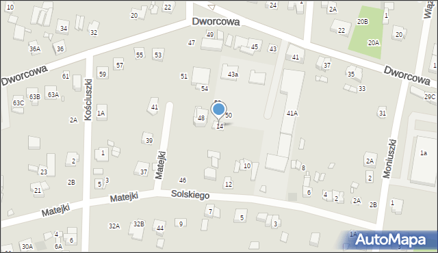 Puszczykowo, Solskiego Ludwika, 14, mapa Puszczykowo