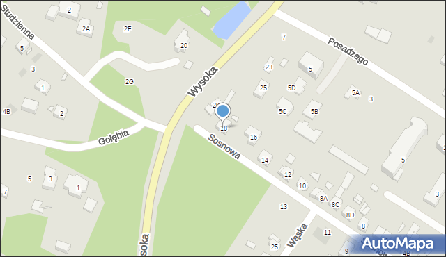 Puszczykowo, Sosnowa, 18, mapa Puszczykowo