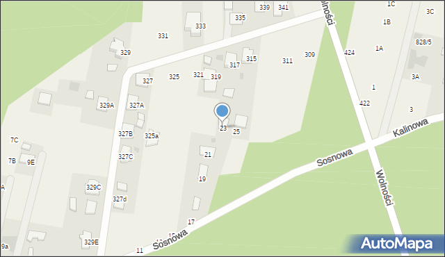 Pysznica, Sosnowa, 23, mapa Pysznica