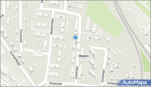 Radlin, Solskiego Ludwika, 11, mapa Radlin