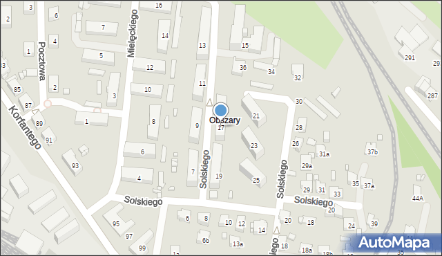 Radlin, Solskiego Ludwika, 17, mapa Radlin