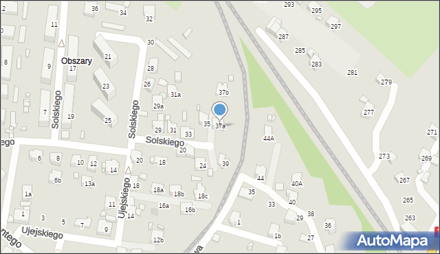 Radlin, Solskiego Ludwika, 37a, mapa Radlin