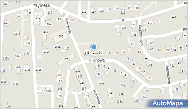 Radlin, Sosnowa, 52, mapa Radlin