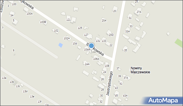 Radom, Sołtykowska, 106, mapa Radomia