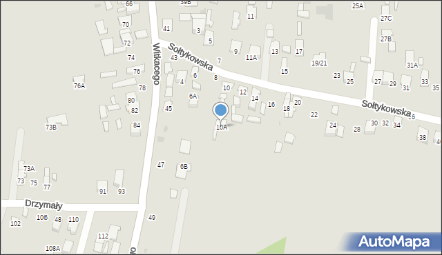 Radom, Sołtykowska, 10A, mapa Radomia