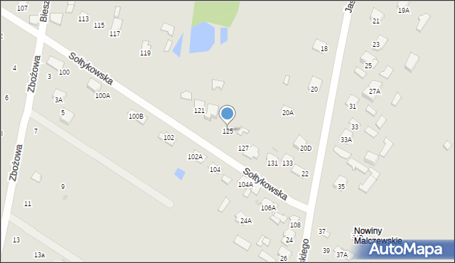 Radom, Sołtykowska, 125, mapa Radomia