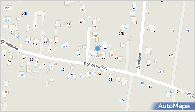 Radom, Sołtykowska, 29, mapa Radomia