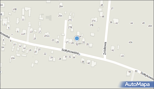 Radom, Sołtykowska, 31, mapa Radomia