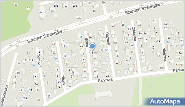 Radom, Solna, 8, mapa Radomia