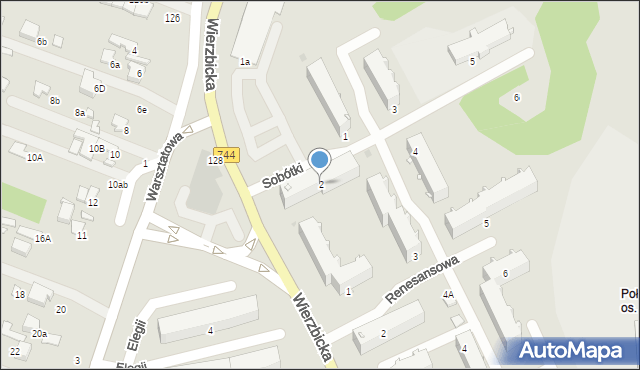 Radom, Sobótki, 2, mapa Radomia