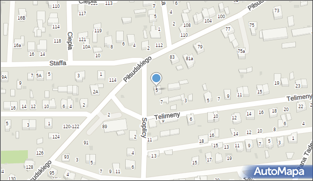 Radomsko, Soplicy Jacka, 5, mapa Radomsko