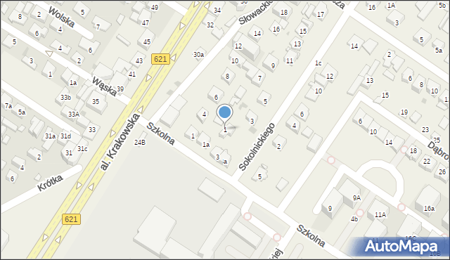 Raszyn, Sokolnickiego, 1, mapa Raszyn
