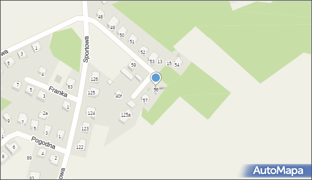 Rąty, Sosnowa, 14, mapa Rąty