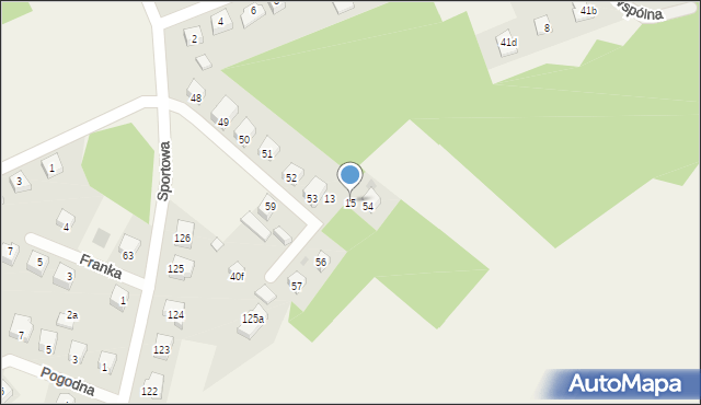 Rąty, Sosnowa, 15, mapa Rąty