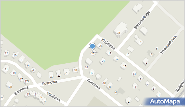 Reda, Sosnowa, 16, mapa Reda