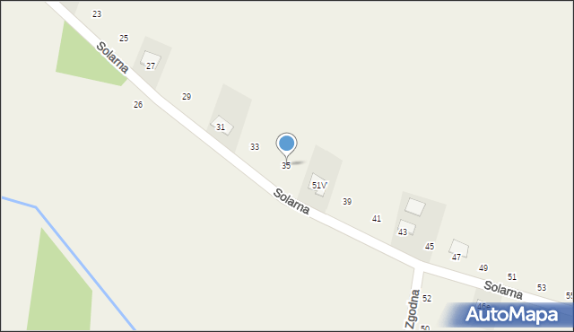 Rgielsko, Solarna, 35, mapa Rgielsko