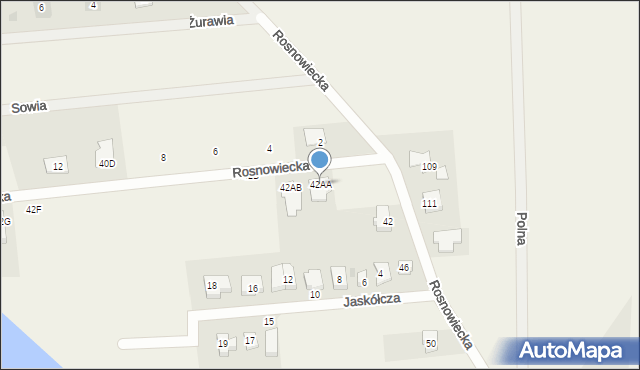 Rosnówko, Sowia, 3, mapa Rosnówko