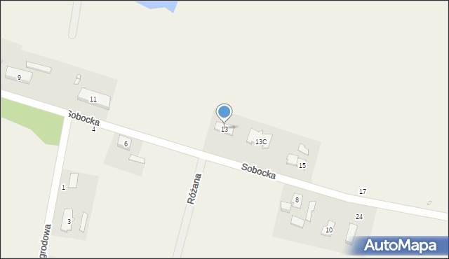 Rostworowo, Sobocka, 13, mapa Rostworowo