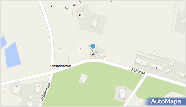 Rostworowo, Sobocka, 1a, mapa Rostworowo