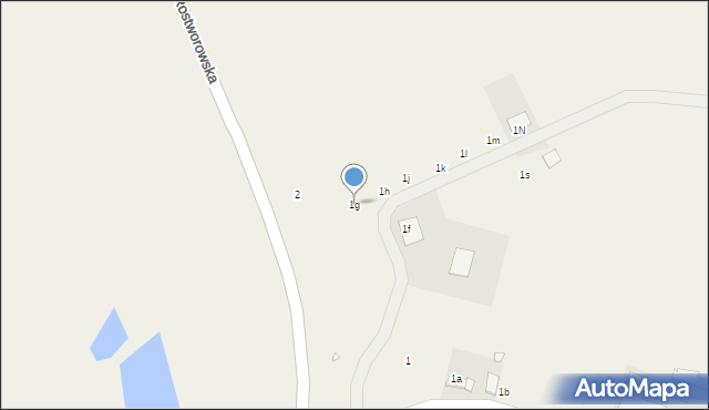 Rostworowo, Sobocka, 1g, mapa Rostworowo