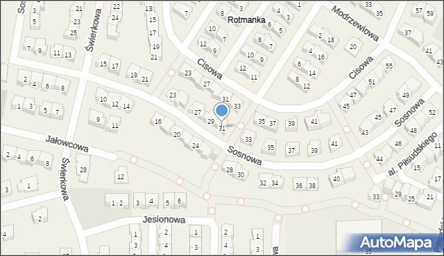 Rotmanka, Sosnowa, 31, mapa Rotmanka
