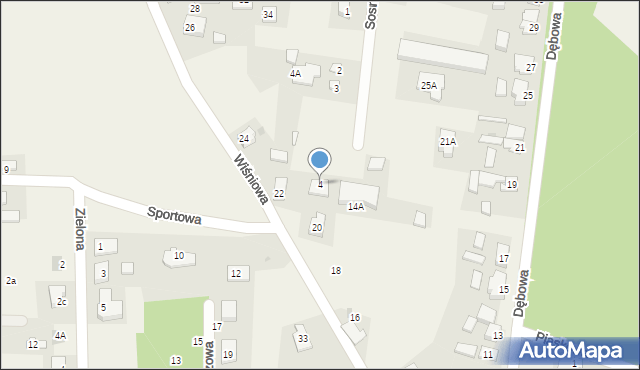 Różanki, Sosnowa, 4, mapa Różanki