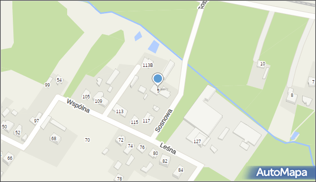 Ruda, Sosnowa, 5, mapa Ruda