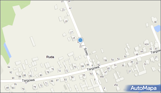 Ruda, Sowy-Visa Wincentego, 11, mapa Ruda
