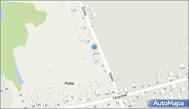 Ruda, Sowy-Visa Wincentego, 17, mapa Ruda