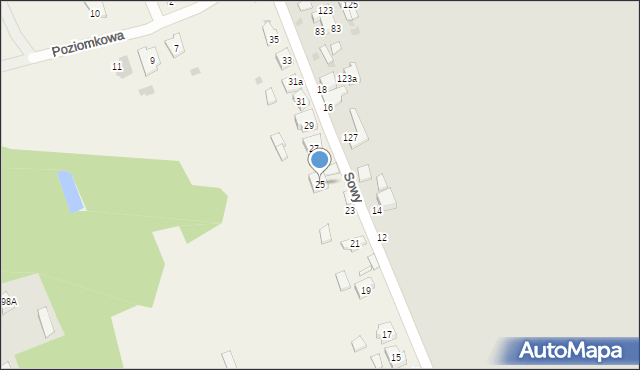 Ruda, Sowy-Visa Wincentego, 25, mapa Ruda