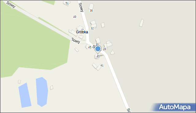 Ruda, Sowy-Visa Wincentego, 43, mapa Ruda