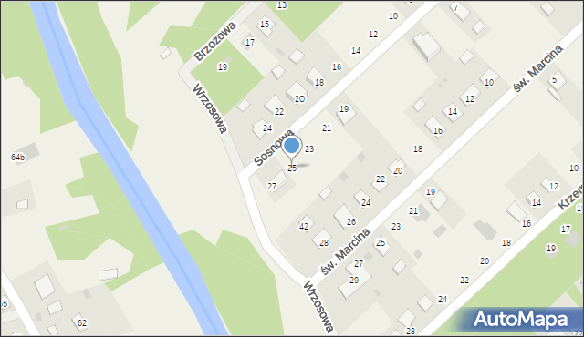 Ruda, Sosnowa, 25, mapa Ruda