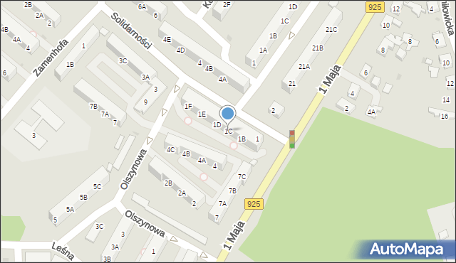 Ruda Śląska, Solidarności, 1C, mapa Rudy Śląskiej