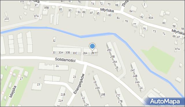 Ruda Śląska, Solidarności, 28, mapa Rudy Śląskiej