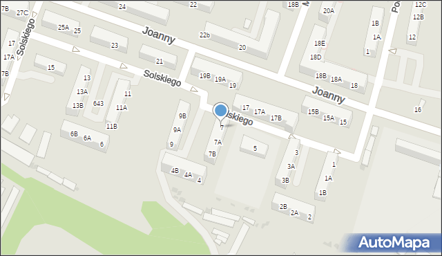 Ruda Śląska, Solskiego Ludwika, 7, mapa Rudy Śląskiej