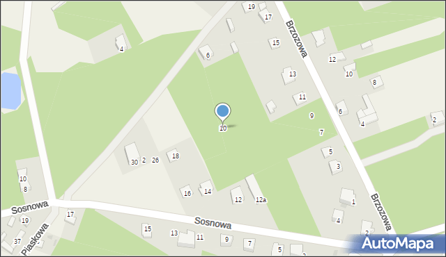 Ruda Talubska, Sosnowa, 10, mapa Ruda Talubska