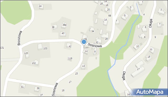 Rudawa, Sosnowa, 11, mapa Rudawa