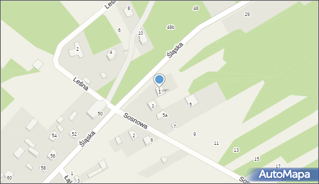 Rudnik Mały, Sosnowa, 1, mapa Rudnik Mały