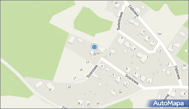 Rudy, Sosnowa, 10, mapa Rudy