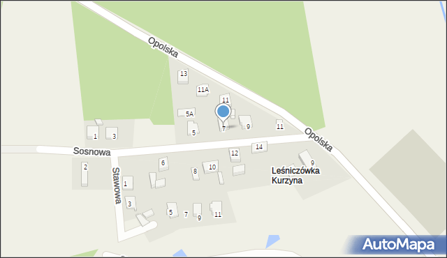 Rudziniec, Sosnowa, 7, mapa Rudziniec