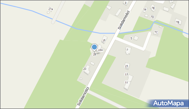 Runów, Solidarności, 18, mapa Runów