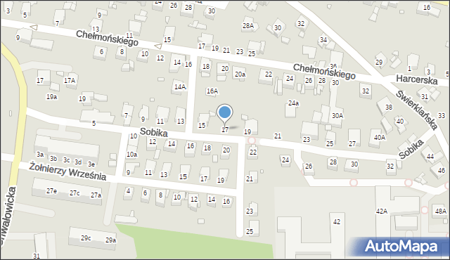 Rybnik, Sobika Nikodema, 17, mapa Rybnika