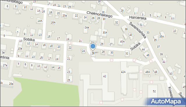 Rybnik, Sobika Nikodema, 26, mapa Rybnika