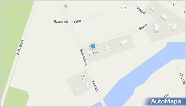 Rzepinek, Sowia, 9, mapa Rzepinek
