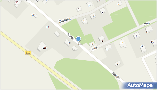 Rzęskowo, Sowia, 7, mapa Rzęskowo