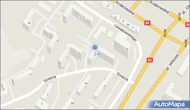 Rzeszów, Solarza Ignacego, 2, mapa Rzeszów