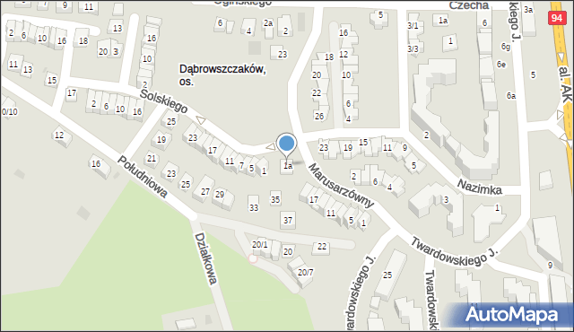Rzeszów, Solskiego Ludwika, 1a, mapa Rzeszów