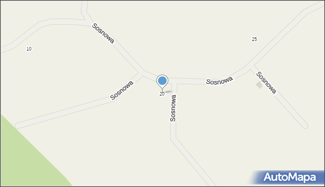 Sajzy, Sosnowa, 20, mapa Sajzy