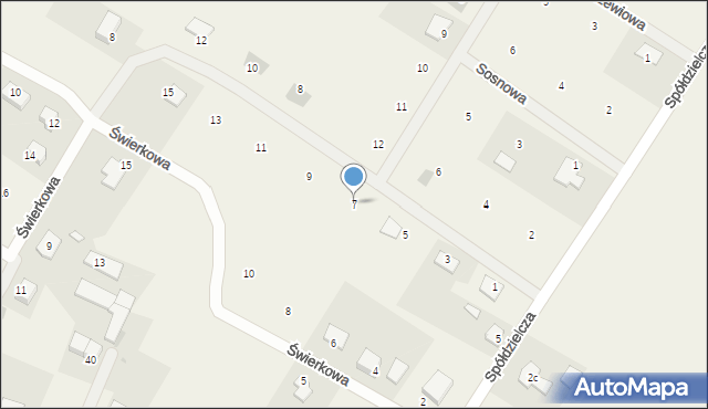 Samborowo, Sosnowa, 7, mapa Samborowo