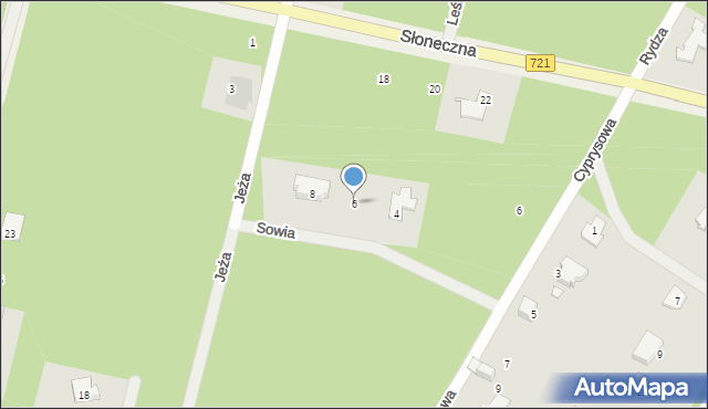 Sękocin-Las, Sowia, 6, mapa Sękocin-Las